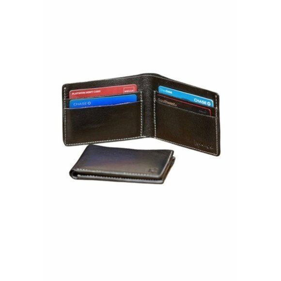 Men's Genuine Leather Wallet, Slim and Classic Design, Handmade Bifold Wallet - Picture 1 of 8